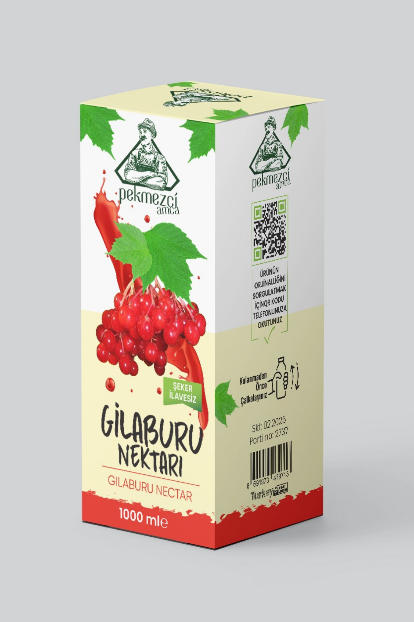 Gilaburu Nektarı 1000 ML - Şeker İlavesiz