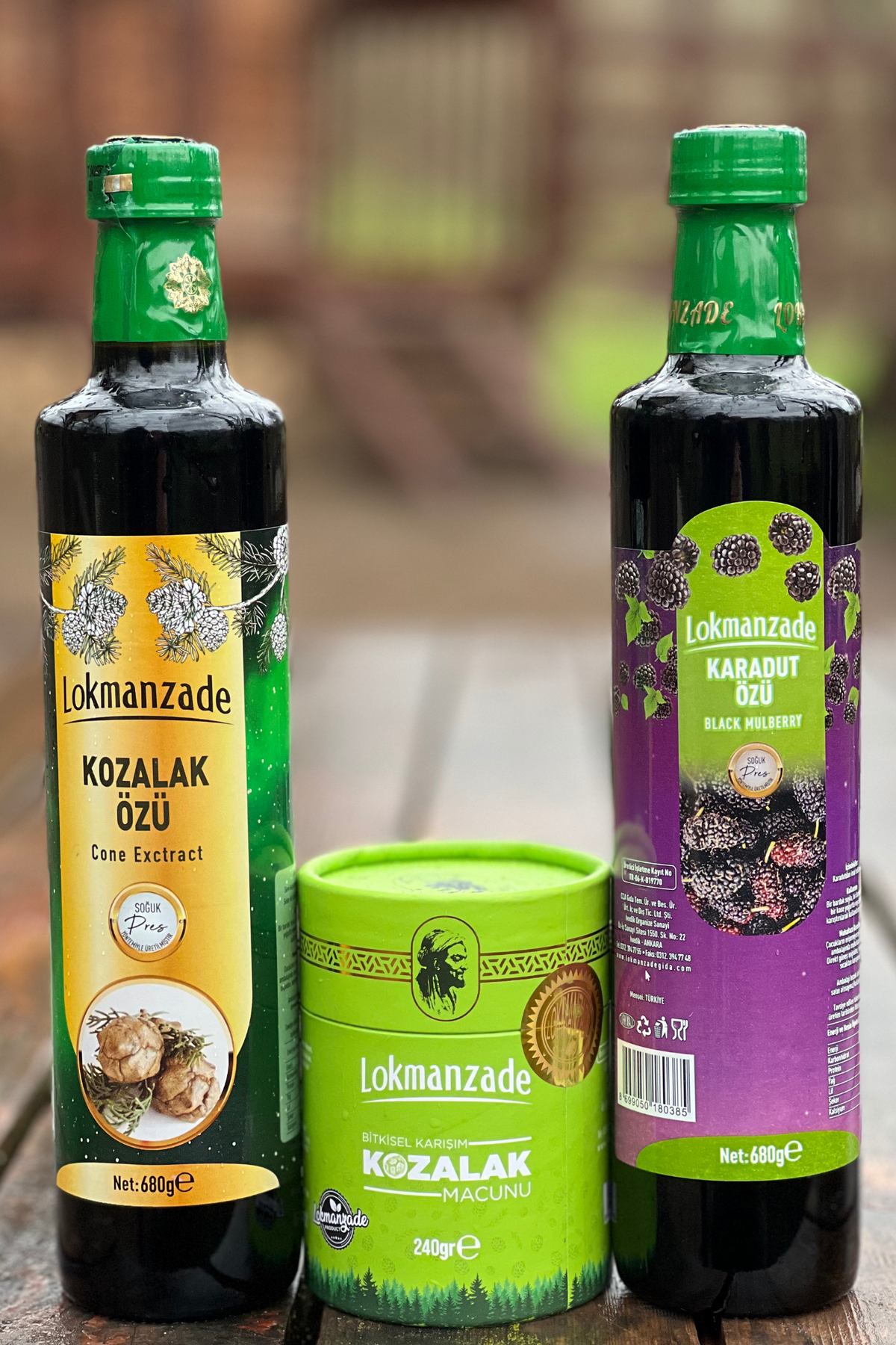 680 GR Kozalak Özü + 240 GR Kozalak Macunu + 680 GR Karadut Özü